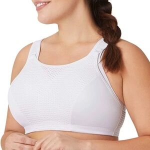 White Glamorise Custom Control Wirefree Sports Bra Size 40DD